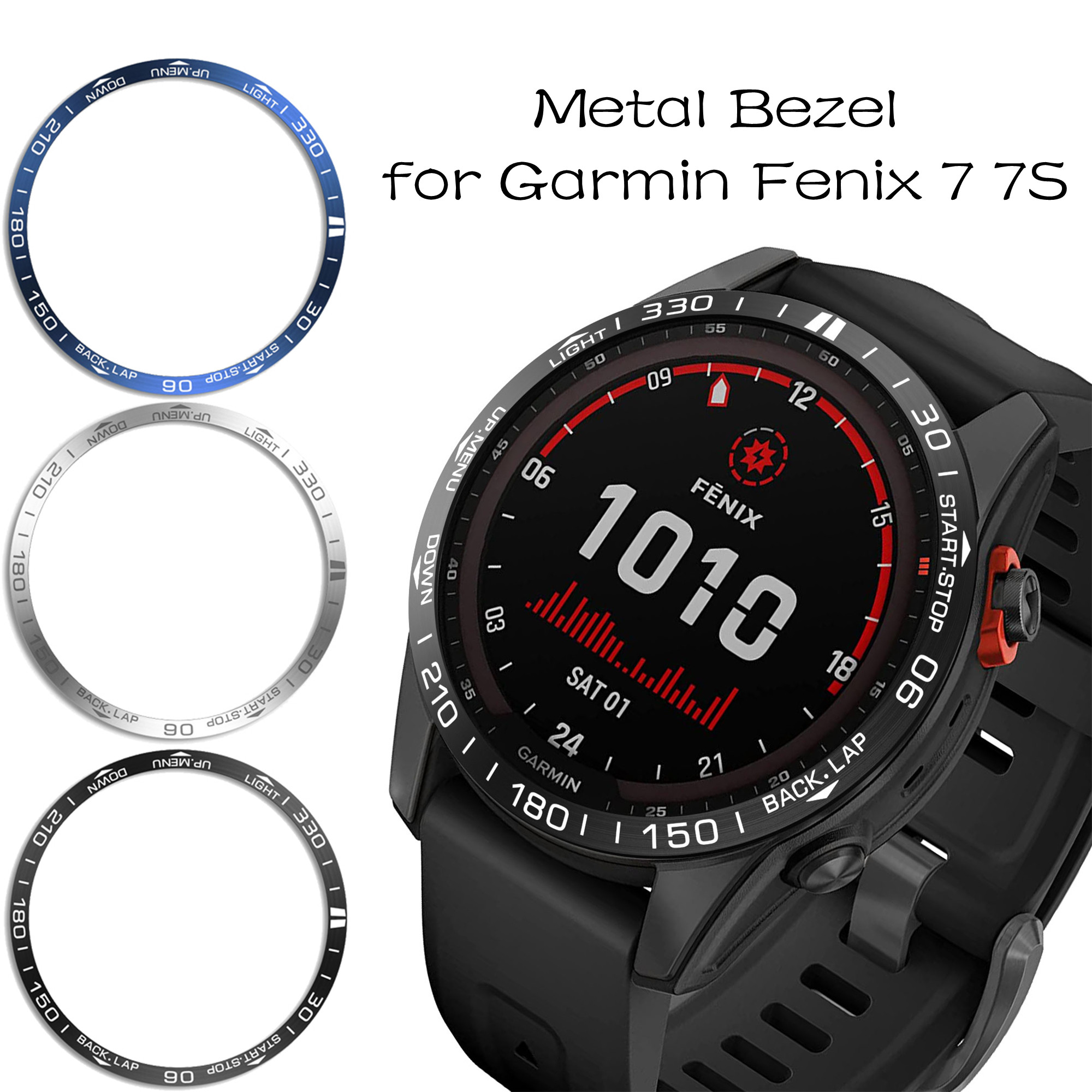 Smartwatch Ring Watches - Metal Şekillendirici Çerçeve Garmin Fenix 7