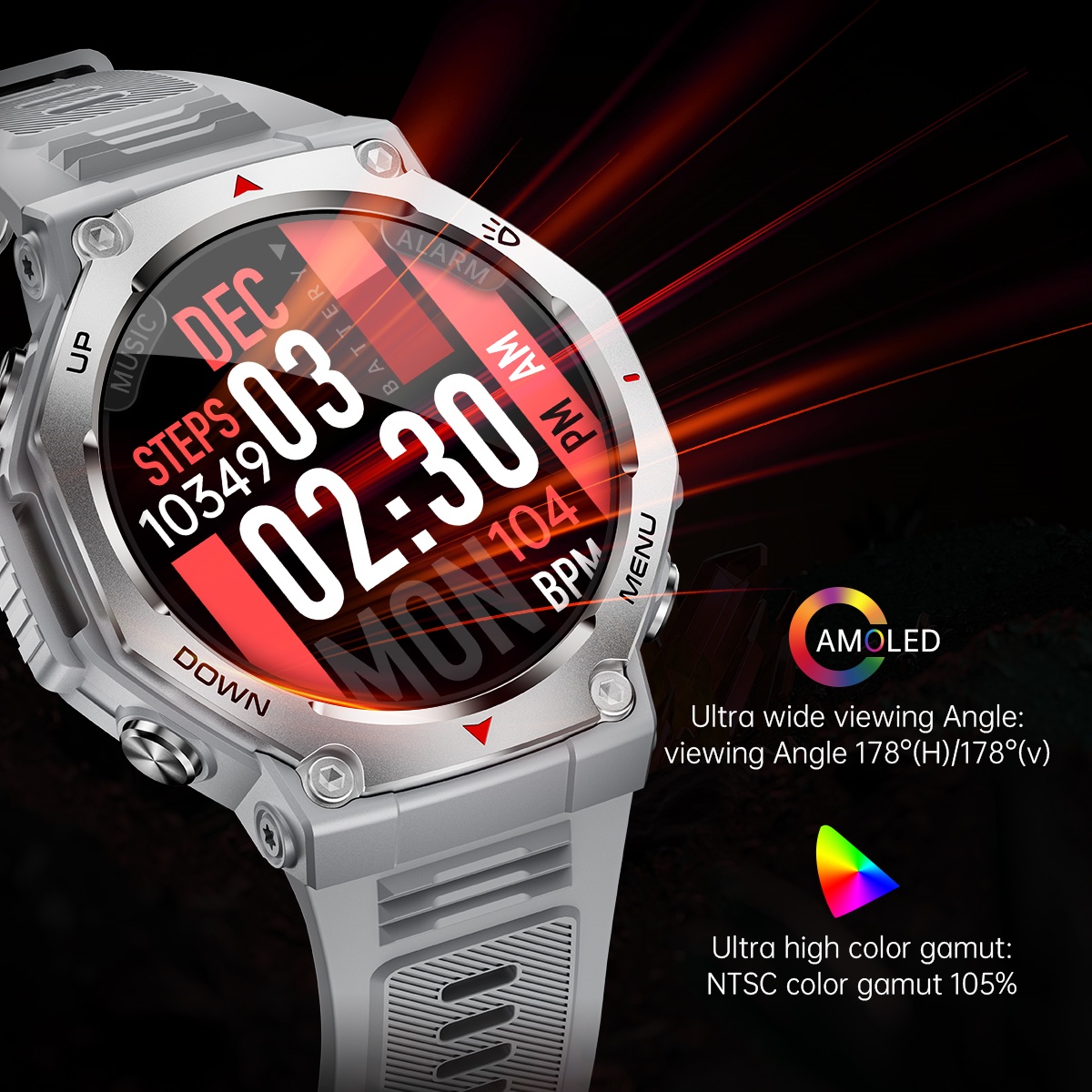 Android IOS için yeni AMOLED a - Watch Vs Amazfit incelemesi ve fiyatı